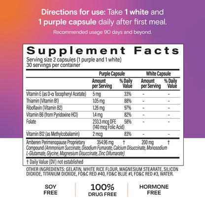 Amberen Perimenopause, Peri-Menopause Multi-Symptom Relief, Vitamin B, Vitamin E & Antioxidants Supplement, Clinically Shown to Help Support Hormone Balance, Hot Flashes & Night Sweats, 60 Count AmberenBuy Supplements Australia