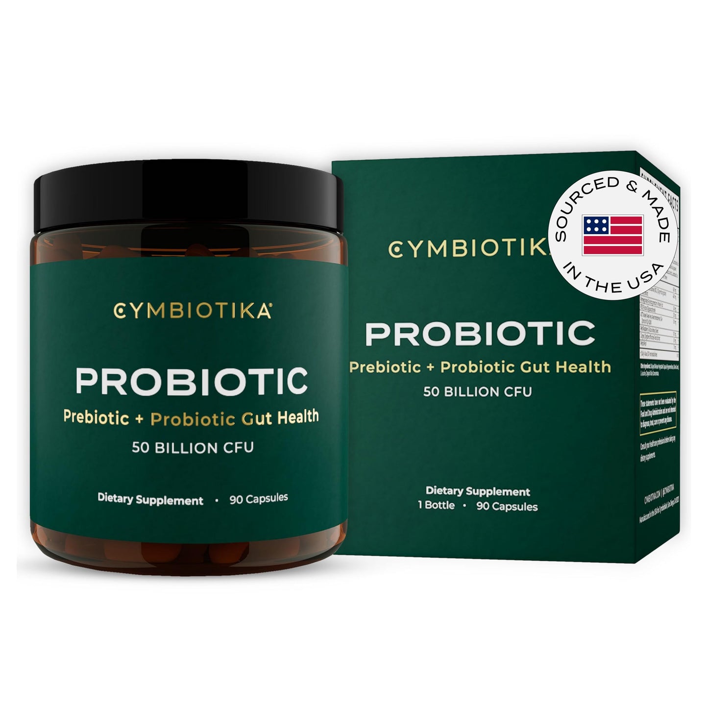 CYMBIOTIKA Probiotic + Prebiotic, 60 Billion CFU - 19 Strains, Gut Health Supplement for Women & Men, Immune Support, Digestive Health, & Gut Balance, 90 Capsules, 1 Month Supply, Made in USA CYMBIOTIKABuy Supplements Australia