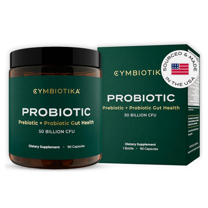 CYMBIOTIKA Probiotic + Prebiotic, 60 Billion CFU - 19 Strains, Gut Health Supplement for Women & Men, Immune Support, Digestive Health, & Gut Balance, 90 Capsules, 1 Month Supply, Made in USA CYMBIOTIKABuy Supplements Australia