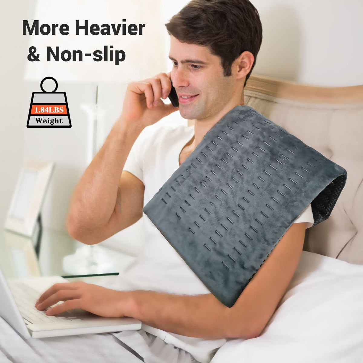 ZXU Jade Stone Heating pad, Nature Jade Electric Heating Pad for Back Pain and Cramps Relief,XL King Size Hot Heated Pad with 12 Heat Level,1-24h Auto-Off,Stay on Function, Hot Heated Pad ZXUBuy Supplements Australia