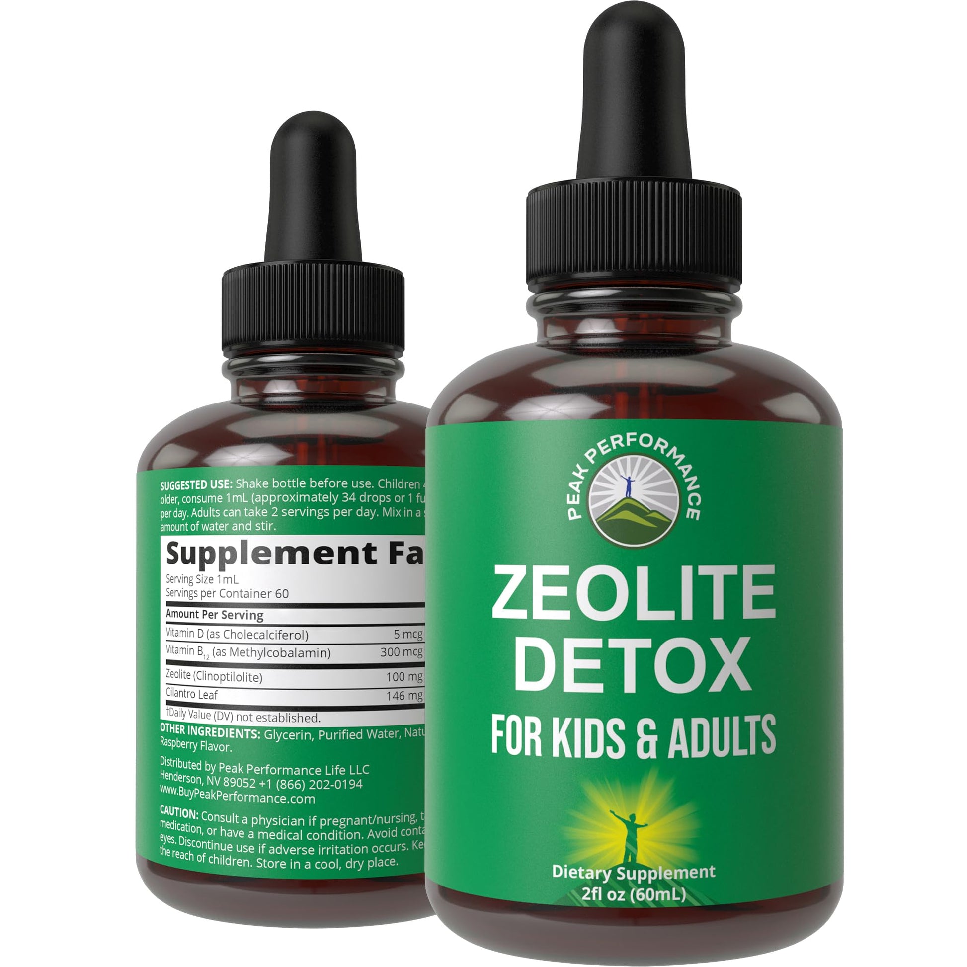 Zeolite Detox for Kids & Adults with Cilantro. Volcanic Mineral from Idaho USA. Zeolite Clinoptilolite Liquid Drops Gentle Cleanse Supplement with Vitamins B12 & D. Support Focus, Energy, Gut, Speech Peak PerformanceBuy Supplements Australia