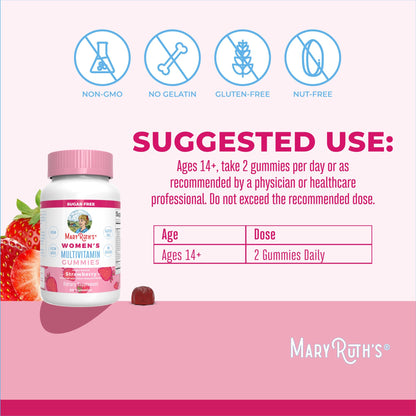 MaryRuth Organics Women's Immune Support Multivitamin Gummies | Ages 14+ | Skin Health | Gummy Vitamins for Women | Sugar-Free | Vegan | Non-GMO | 60 Count MARYRUTH'SBuy Supplements Australia