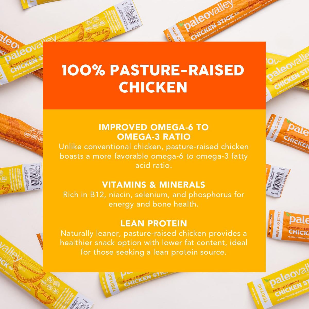 Paleovalley Pasture-Raised Chicken Sticks – 10 Pack – 7g Protein per Stick – Keto-Friendly, Paleo, Gluten-Free, Nitrate-Free – On-the-Go Snack (10 Pack, Teriyaki) PaleovalleyBuy Supplements Australia