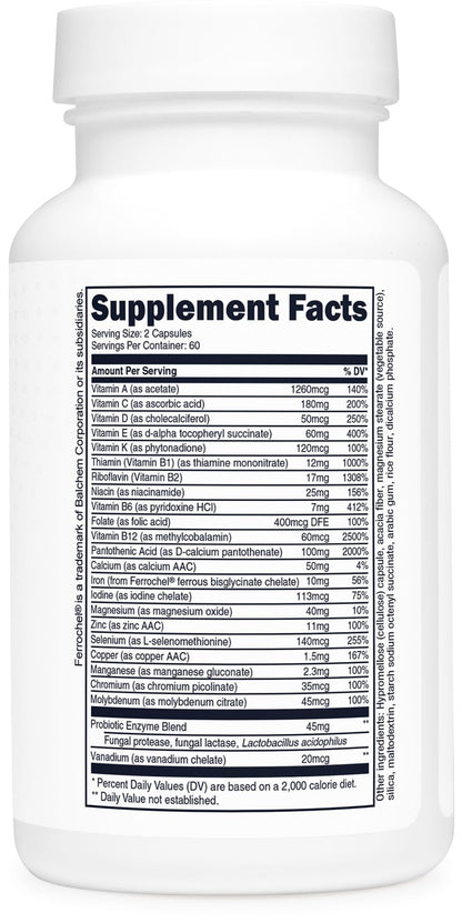 Type Zero Multivitamin Capsules (120 Capsules) (1300 mg) - with Probiotics + 22 Vitamins and Minerals, GMO-Free Type ZeroBuy Supplements Australia