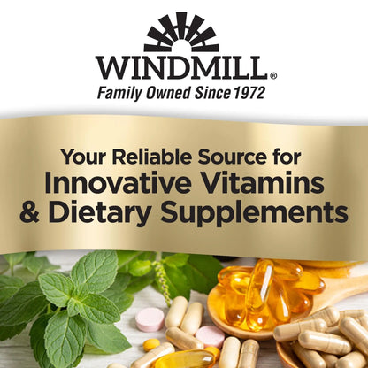 Windmill Natural Vitamins Men’s Multi 50+, with Vitamin D3, Mens Multivitamins for Daily Nutritional Support, Multivitamin for Men, 180 Tablet, 180 Day Supply Windmill