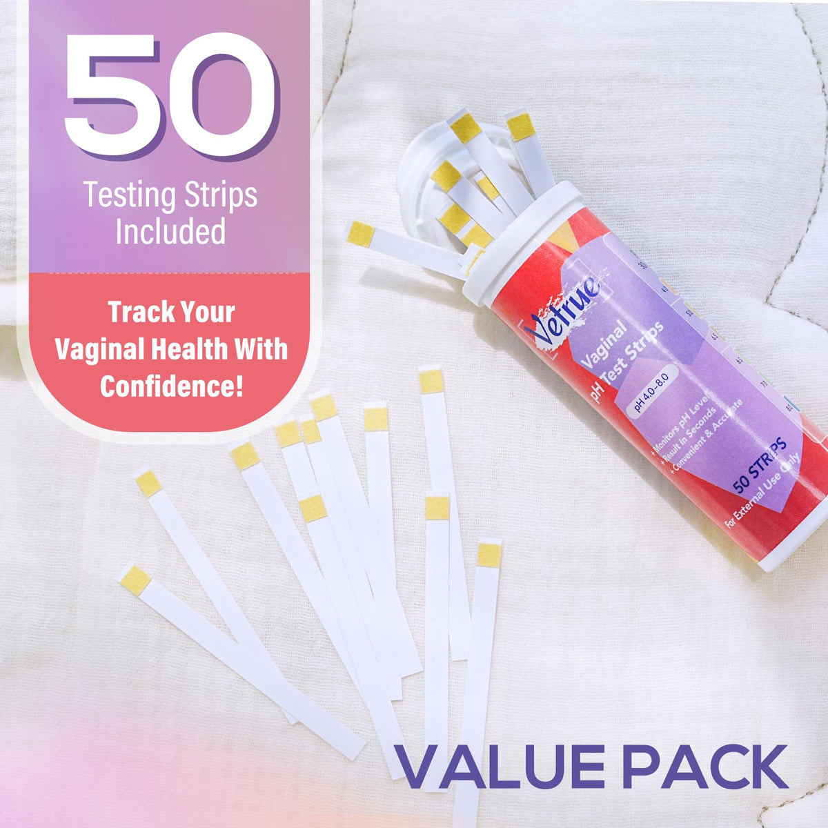 Vaginal pH Test Strips for Women, Convenient Testing Solution for Assessing and Maintaining vetrueBuy Supplements Australia