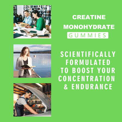 Riyuetian Creatine Monohydrate Gummies, Creatine for Men & Women, Chewable Creatine for Enhancing Focus and Endurance, 5g Creatine per Serving, Sugar-Free, 60 Count RiyuetianBuy Supplements Australia