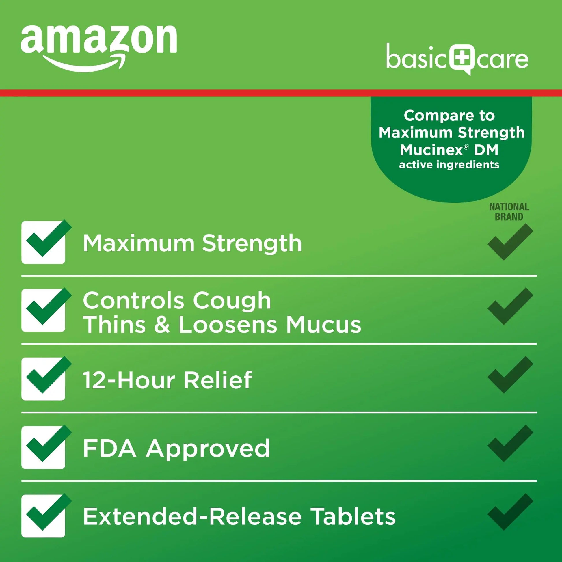 Amazon Basic Care Maximum Strength Mucus DM, Expectorant and Cough Suppressant Extended-Release Tablets, 42 Count Amazon Basic Care buy supplements Au