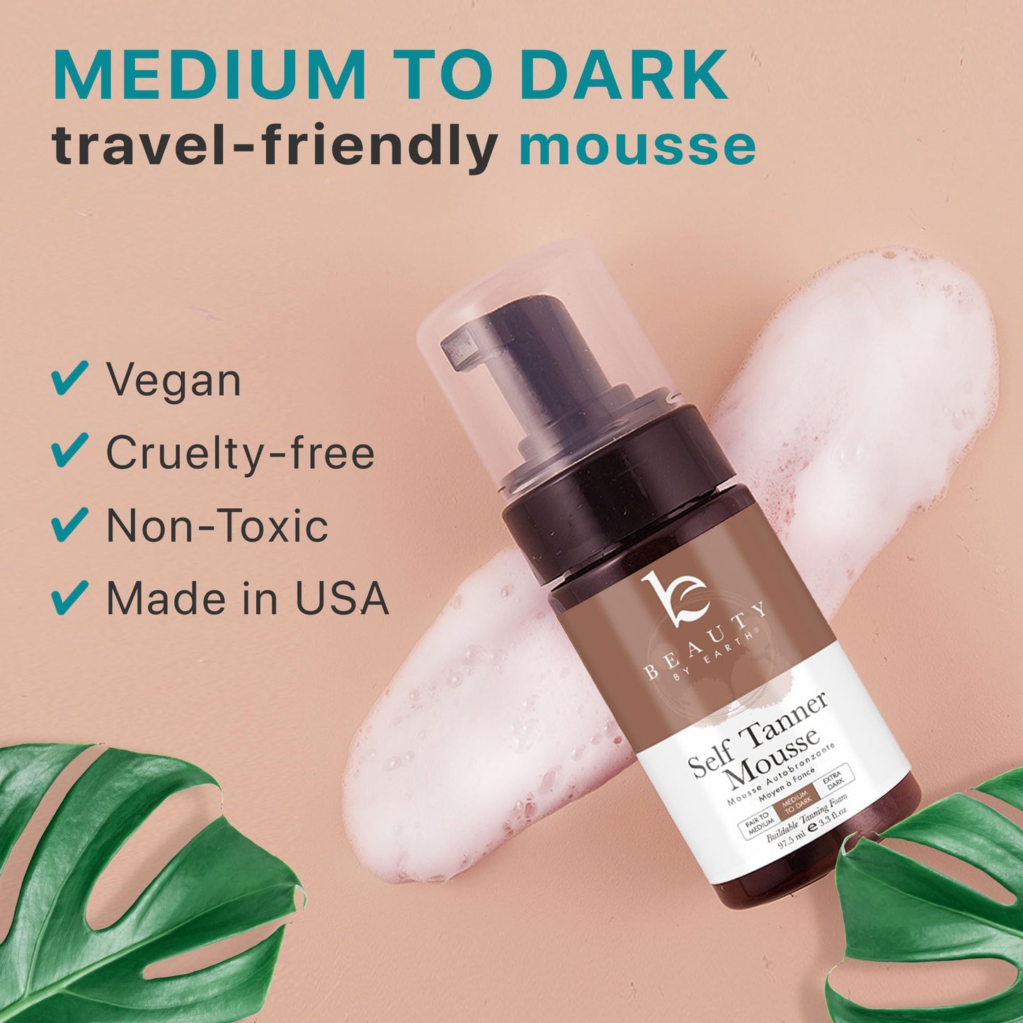 Self Tanner Tanning Mousse Kit - USA Made with Natural & Organic Ingredients Beauty by EarthBuy Supplements Australia