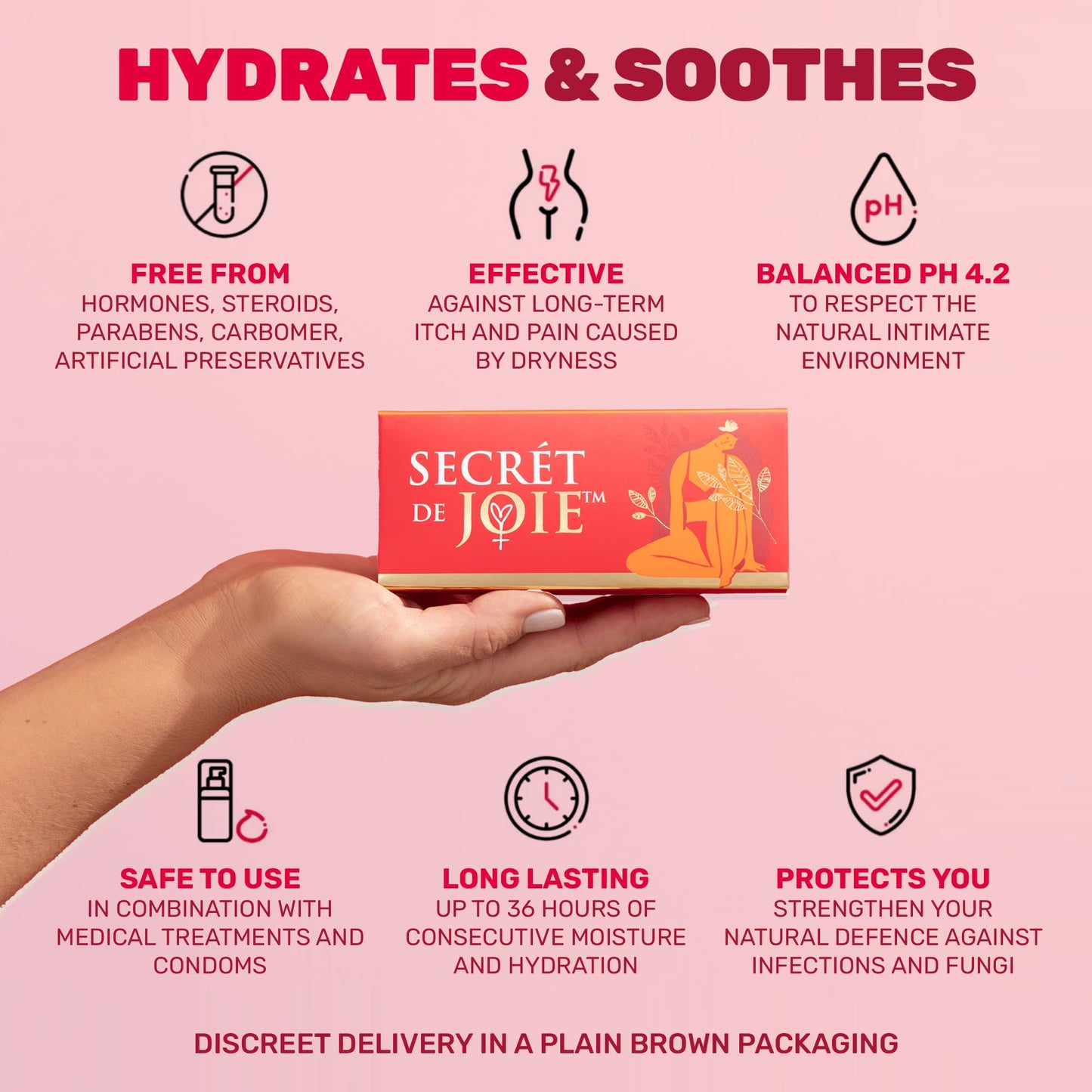 SECRET DE JOIE REVIVE Vaginal Moisturizer for Women - Long-Lasting Dryness & Discomfort Relief SECRET DE JOIEBuy Supplements Australia