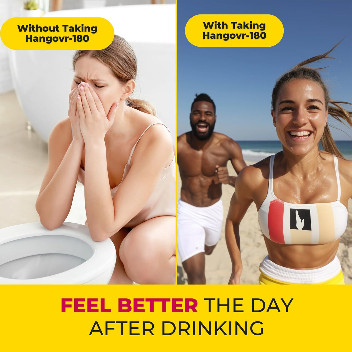 Hangovr 180 Tri-Power Before Drinking Defense 8 Pack - Support Liver & Brain Health, Feel Fresher & Better Energy - - Take Before Drinking for Relief, 3 Capsules per Pouch HANGOVR-180Buy Supplements Australia
