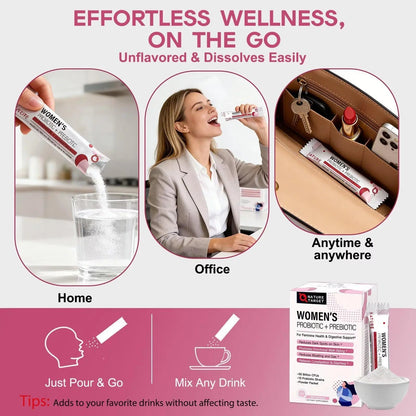 NATURE TARGET Probiotics for Women Probiotic Powder - 50 Billion CFUs, 13 Strains Supports for Digestive Vaginal Health, Bloating Relief, 30 Stick Packs NATURE TARGETBuy Supplements Australia