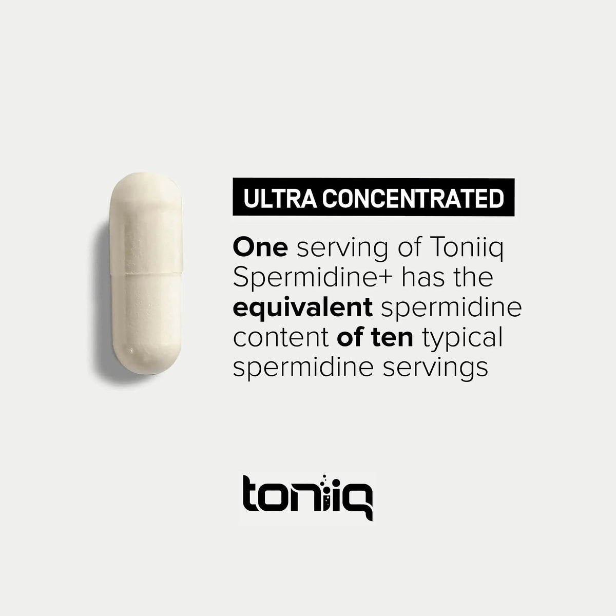 Toniiq 22mg Ultra Concentrated Spermidine Supplement -Spermidine Supplements for Men and Women - Rice Germ Extract and Trihydrochloride Complex Blend - 60 Vegetarian Capsules - 30 Servings Toniiq buy supplements Au