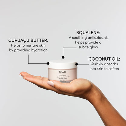 OUAI Body Cream Travel Size, Melrose Place - Hydrating Whipped Body Cream with Cupuaçu Butter, Coconut Oil & Squalane - Softens Skin and Delivers Healthy-Looking Glow - Sulfate Free Skin Care (3.4 Oz) OUAIBuy Supplements Australia