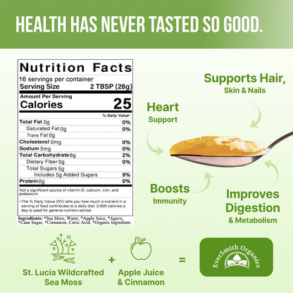 EverSmith Organics - Wildcrafted Irish Sea Moss Gel | Made in USA | Rich in Vitamins EverSmith OrganicsBuy Supplements Australia