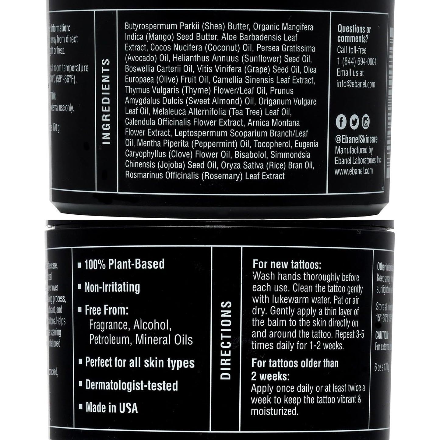 Ebanel Bundle of 5% Lidocaine Numbing Spray and Tattoo Aftercare Healing Balm Ebanel buy supplements Au