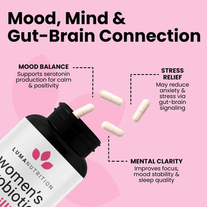 Luma Nutrition Probiotics for Women with Prebiotics - 50 Billion CFU - Formulated for Digestive, Immune & Feminine Support - 60 Capsules Luma NutritionBuy Supplements Australia