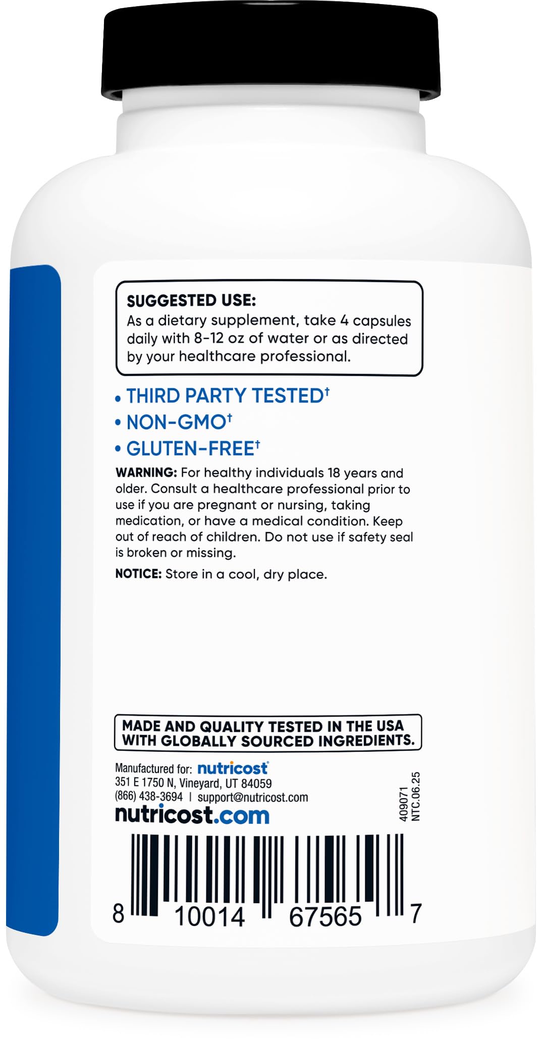 Nutricost Creatine Monohydrate 3,000mg, 180 Capsules (750mg Per Capsule) - Gluten Free, Non-GMO NutricostBuy Supplements Australia