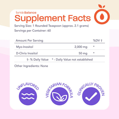 Binto Inositol Powder Mix | 60-Day Supply | 40:1 Ratio of Myo and D-Chiro Inositol BintoBuy Supplements Australia
