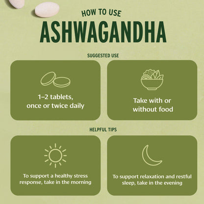 Banyan Botanicals Organic Ashwagandha - 1000mg per Serving - Cortisol Manager & Stress Relief Supplement - Adrenal Support for Mood, Restful Sleep & Muscle Recovery - 180 Tablets - Non-GMO, Vegan* Banyan BotanicalsBuy Supplements Australia
