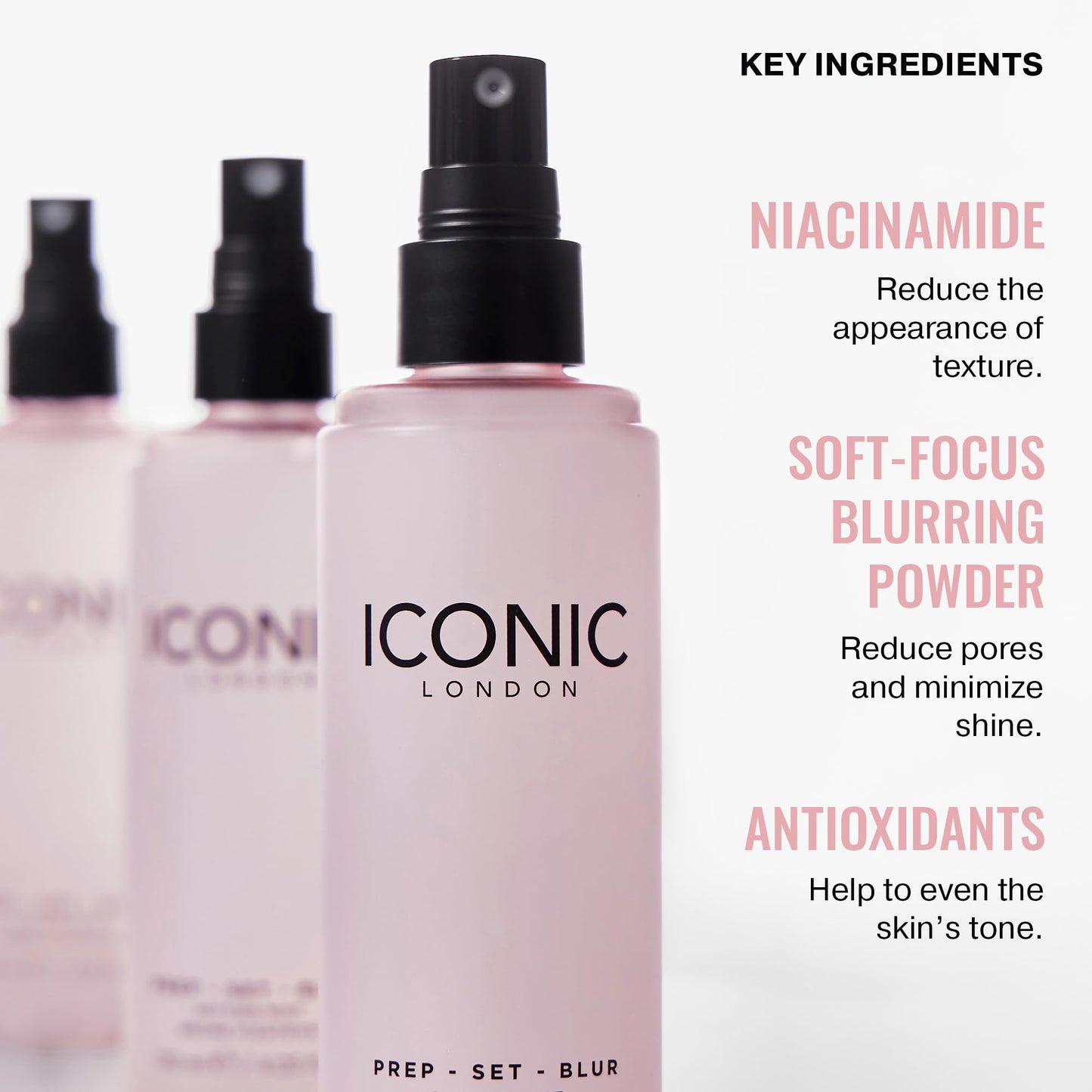 ICONIC LONDON Prep Set Blur Setting Spray | Makeup Fixing Spray, Blurs Imperfections and Gives Skin a Radiant Glow, Vegan Makeup, 30 mL / 1 Fl Oz. ICONIC LONDON buy supplements Au