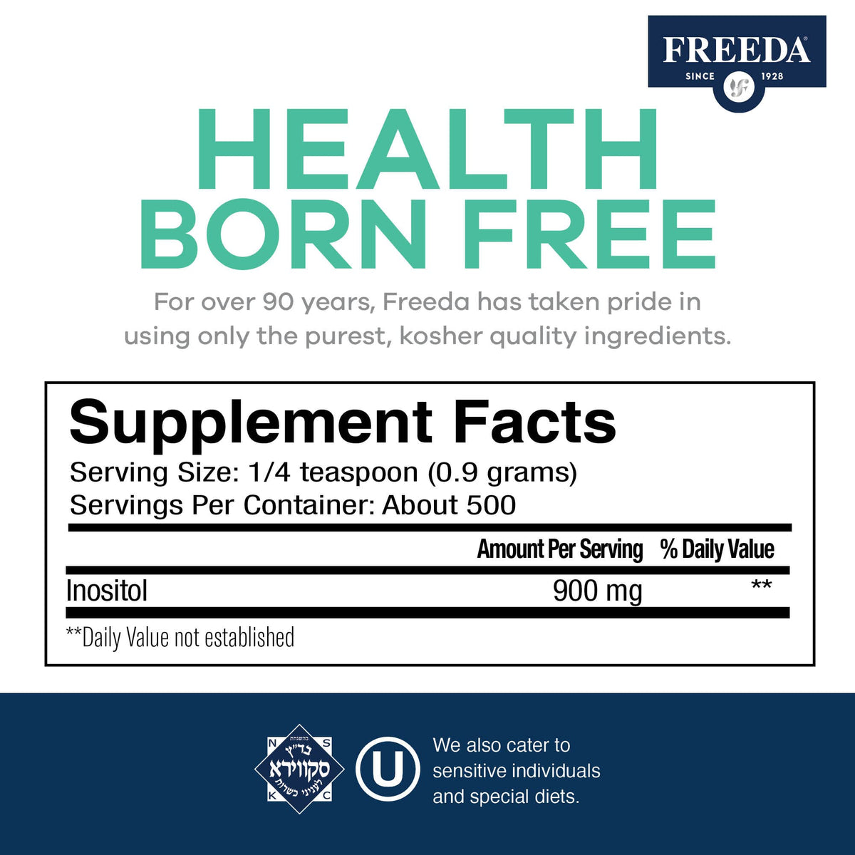 FREEDA Inositol Powder from Myo-Inositol - Hormone Balance for Women - PCOS Supple FREEDABuy Supplements Australia