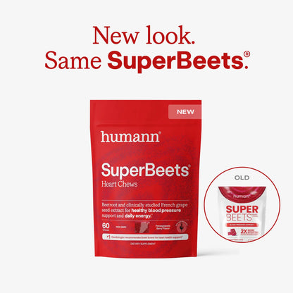 Humann SuperBeets Heart Chews, Beet Root Powder Support Energy Supplement, Nitric Oxide and Blood Pressure Support, Grape Seed Extract & Non-GMO Humann canada supplements