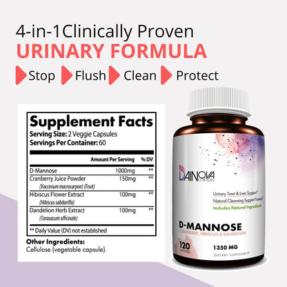 Dainova Nutrition D Mannose Capsules and Probiotics for Women Bundle I Urinary Tract Dainova NutritionBuy Supplements Australia