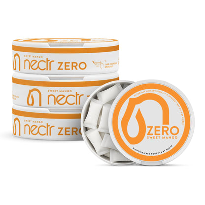 Nectr Energy Zero Pouches - No Caffeine, No Sugar, Zero Calories Mini Pouches for Oral Fixation and Stress Relief - 4 Pucks of 20 - Sweet Mango Flavor NectrBuy Supplements Australia