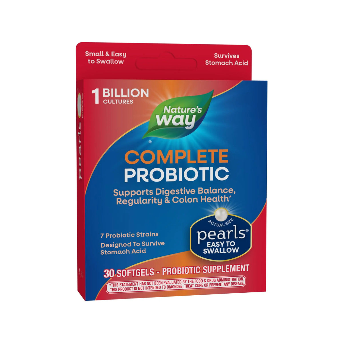 Nature's Way Complete Probiotic Pearls, Supports Digestive Balance*, 1 Billion Live Cultures, Supplement for Men and Women, No Refrigeration Required, 30 softgels Nature's WayBuy Supplements Australia