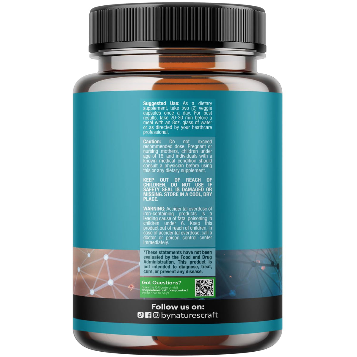 Nootropic Brain Supplement for Memory and Focus Enhancement - Vitamins for Mental Health & Clarity with VIT A, B6, Riboflavin, Niacin, Thiamin & Folate - Cognitive Complex for Mind Vitality - 60 Ct Natures CraftBuy Supplements Australia
