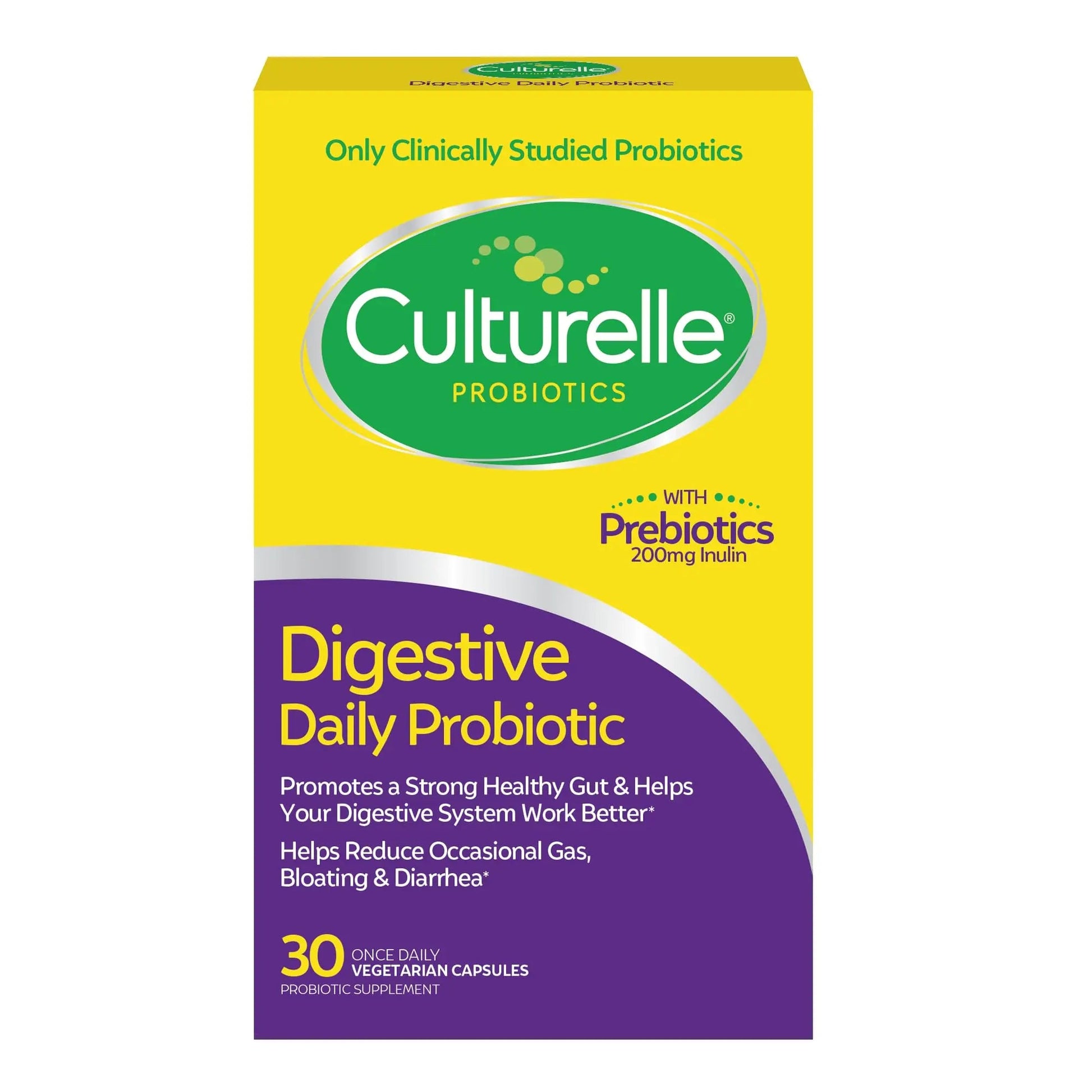 Culturelle Daily Probiotic Capsules For Men & Women, Most Clinically Studied Probiotic Strain, Digestive & Gut Health, Supports Occasional Diarrhea, Gas & Bloating, 1 Month Supply, 30 CT CulturelleBuy Supplements Australia