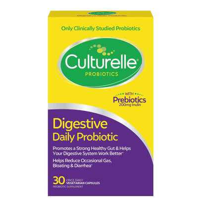 Culturelle Daily Probiotic Capsules For Men & Women, Most Clinically Studied Probiotic Strain, Digestive & Gut Health, Supports Occasional Diarrhea, Gas & Bloating, 1 Month Supply, 30 CT CulturelleBuy Supplements Australia