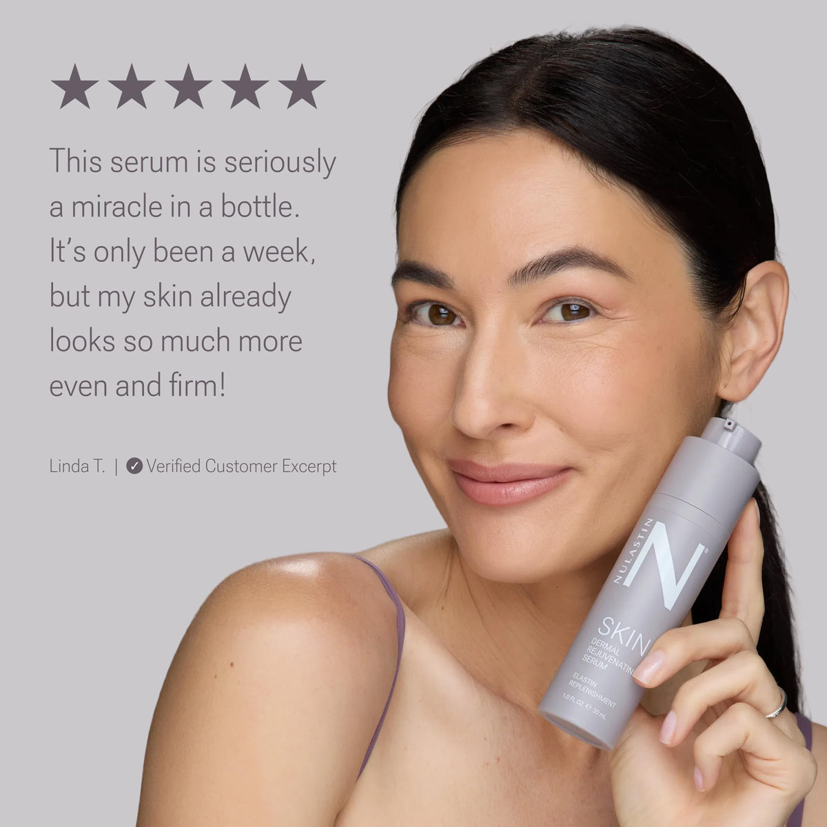 NULASTIN Dermal Rejuvenating Peptide Face Serum for Women with Elastin - Firming, Anti Aging, Barrier Repair, Plumping Hydrating Serum Sensitive & Mature Skin - Vegan, 1 Fl Oz NULASTIN buy supplements Au