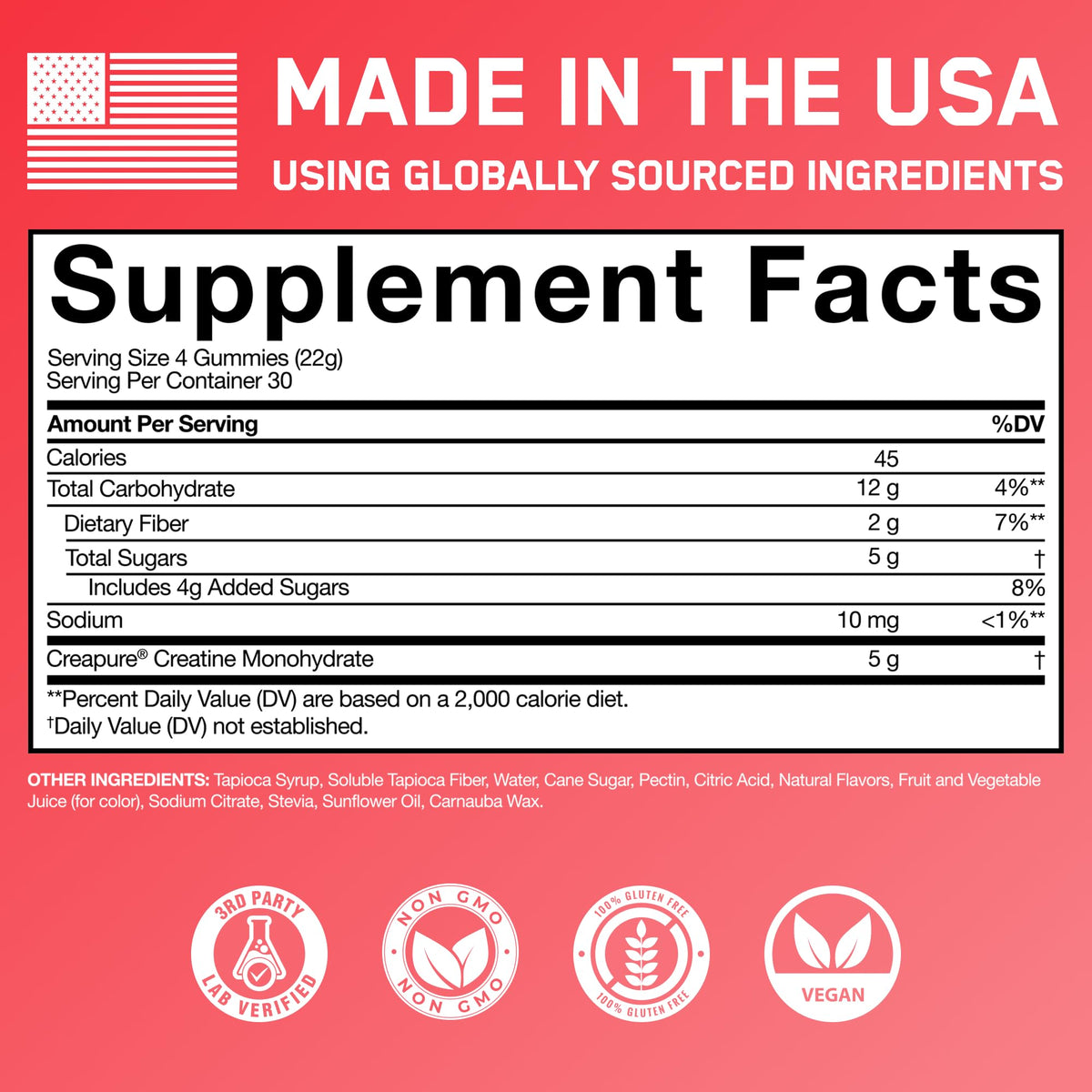 SteelFit Creapure Creatine Monohydrate Gummies for Men & Women, Juicy Watermelon - Gym Workout Nutritional Supplements for Muscle Gain, Brain Health & Strength Building Dietary Supplement, 120 Gummies SteelFitBuy Supplements Australia