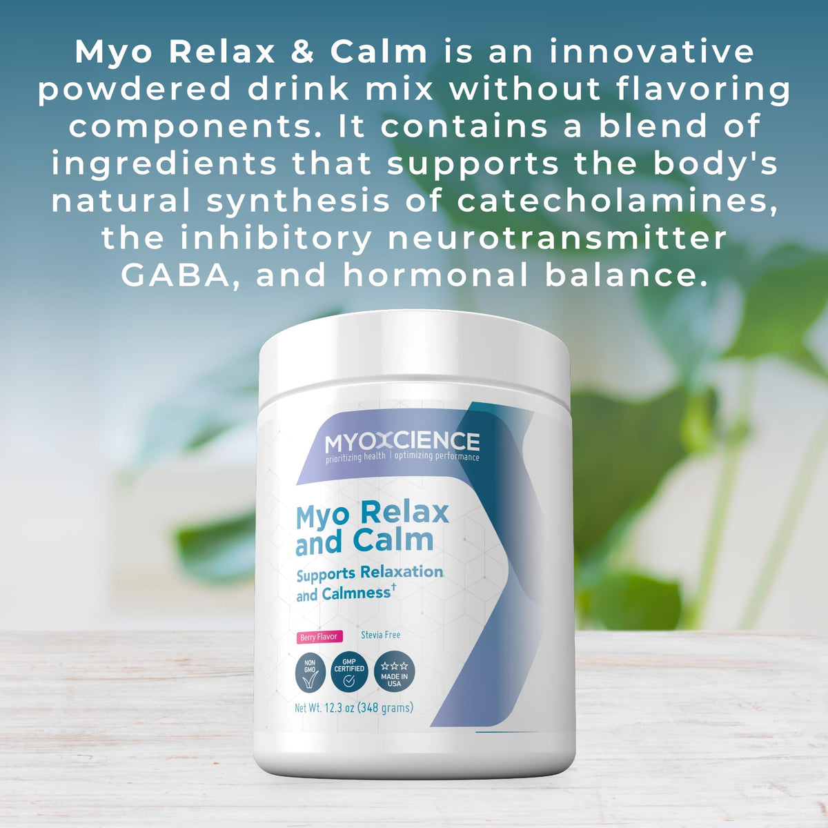 MYOXCIENCE Myo Relax & Calm | Myo-Inositol, L-Theanine, Taurine, Magnesium & GABA | Supports Sleep, Neurotransmitter & Hormone Support (Berry Flavor) (60 Servings) MYOXCIENCE buy supplements Au