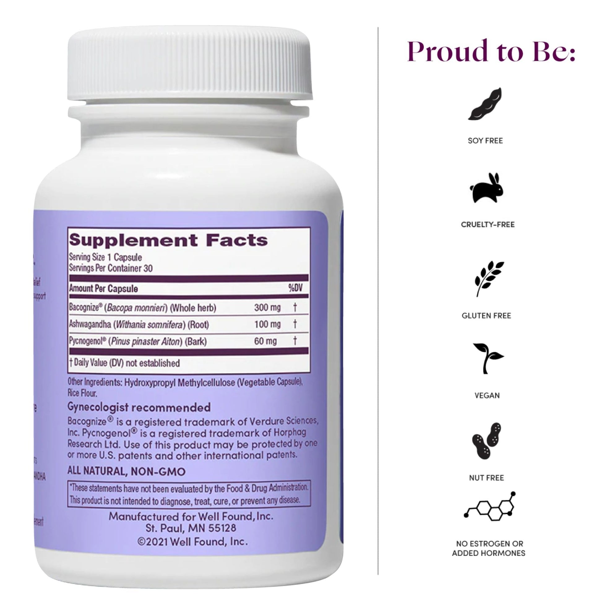 Womaness Menopause Supplements for Women - Hormone Balance for Women Perimenopause and Menopause - Ashwagandha, Pycnogenol and Bacognize for Hot Flashes, Brain Fog and Mood Hormone Free - 30 Capsules WomanessBuy Supplements Australia