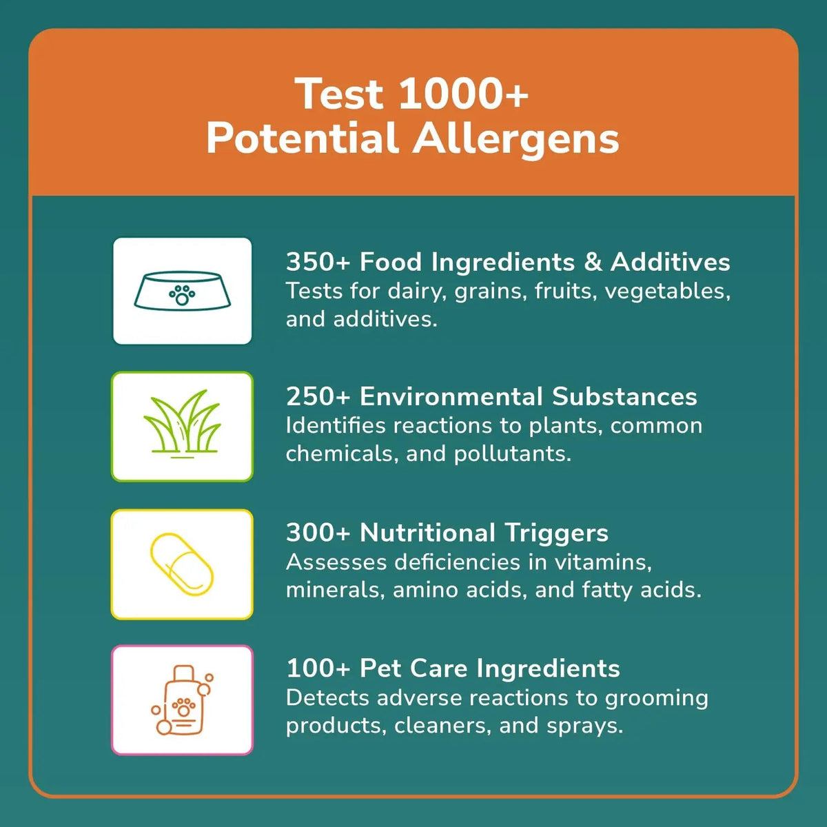 TotalVet Dog Allergy +1000 Food & Nutritional Sensitivity Test, Pet Intolerance Kit at Home — Advanced Complement to DNA Tests for Complete Pet Wellness TotalVetBuy Supplements Australia