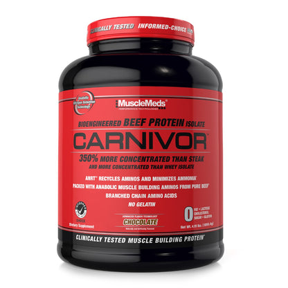 MuscleMeds, Carnivor Beef Protein Isolate Powder 56 Servings, Chocolate, 72 Ounce MuscleMedsBuy Supplements Australia