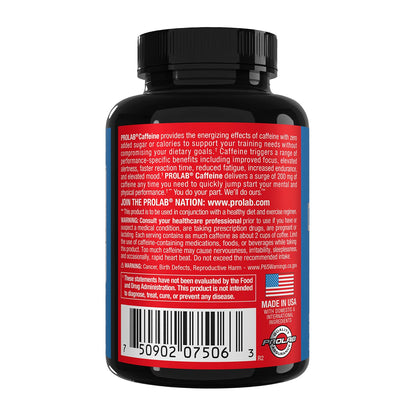 ProLab Caffeine Tablets 200mg - 200ct | Energy Support, Helps Enhance Endurance & Mental Focus, Reduce Fatigue, Pre-Workout, Extra Strength ProLabBuy Supplements Australia