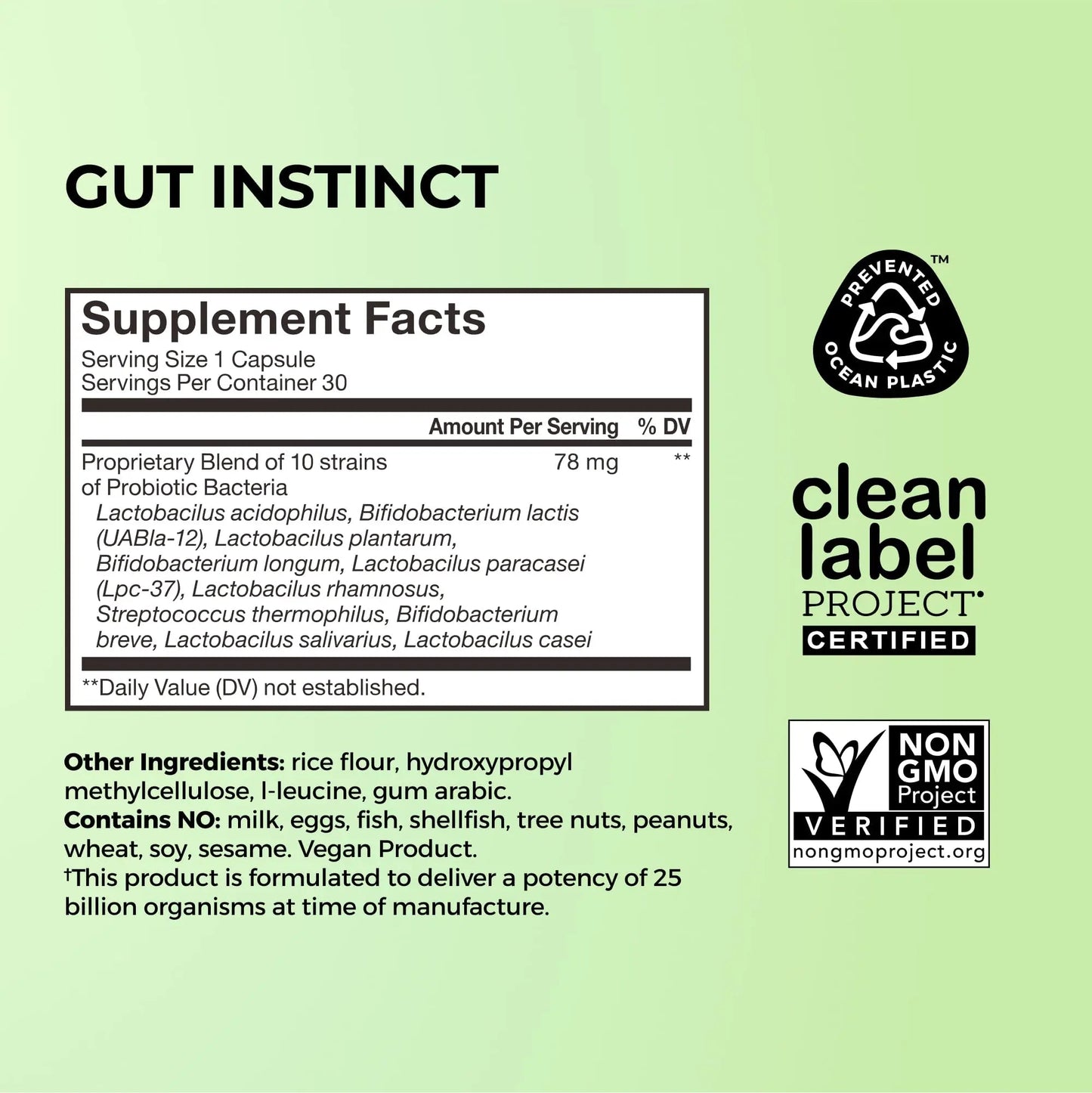HUM Gut Instinct Daily Probiotics for Women and Men, Digestive Health, Lactobacillus, Bifidobacterium Strains for Immune Support, Probiotic Supplement for Healthy Gut Diversity, 30 Capsules HUMBuy Supplements Australia