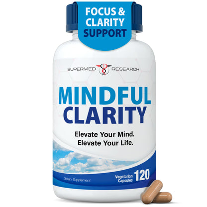 Supermed Research Mental Clarity & Focus Supplement with Bacopa, Rhodiola, Ginkgo Biloba, Huperzine, Vitamin B12, DMAE – Vegan Nootropic Brain Supplement for Memory and Brain Health (120 Capsules) Supermed ResearchBuy Supplements Australia