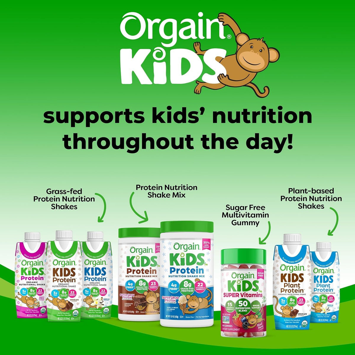Orgain Organic Kids Nutritional Protein Shake, Fruity Cereal - Kids Snacks with 8g Dairy OrgainBuy Supplements Australia