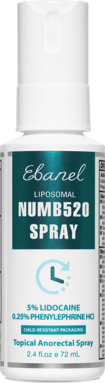 Ebanel 5% Lidocaine Spray Pain Relief Numb520 Burn Itch Relief Numbing Spray for Skin, Topical Anesthetic Postpartum Hemorrhoid Treatment with Phenylephrine for Local and Anorectal Uses EBANEL LABORATORIES buy supplements Au
