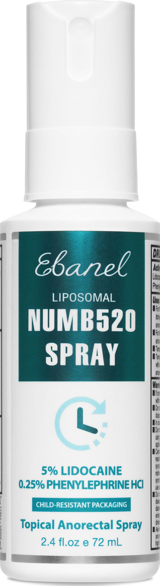 Ebanel 5% Lidocaine Spray Pain Relief Numb520 Burn Itch Relief Numbing Spray for Skin, Topical Anesthetic Postpartum Hemorrhoid Treatment with Phenylephrine for Local and Anorectal Uses EBANEL LABORATORIES buy supplements Au