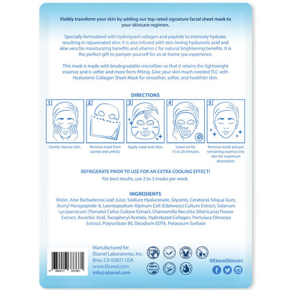 Ebanel Bundle of 15-Pack Collagen Face Mask, and Charcoal Peel Off Face Mask Ebanel buy supplements Au