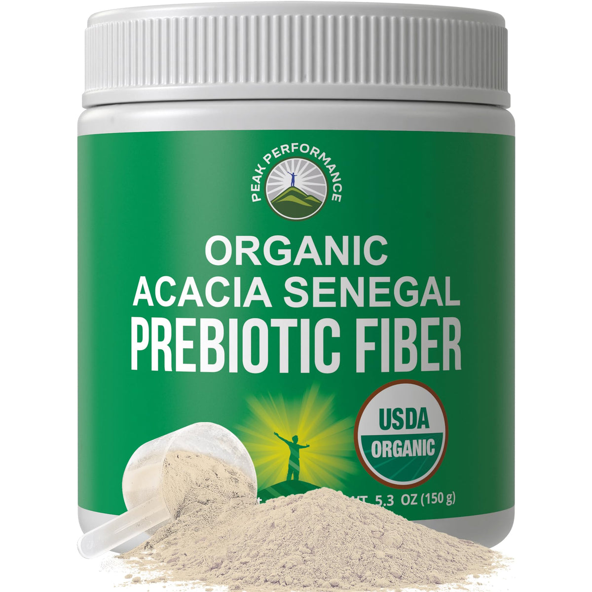 Peak Performance Organic Acacia Senegal Prebiotic Fiber Powder. Unflavored USDA Organic Plant Based Soluble Vegan Prebiotics Gut Health Supplement with Digestive Enzymes Peak PerformanceBuy Supplements Australia