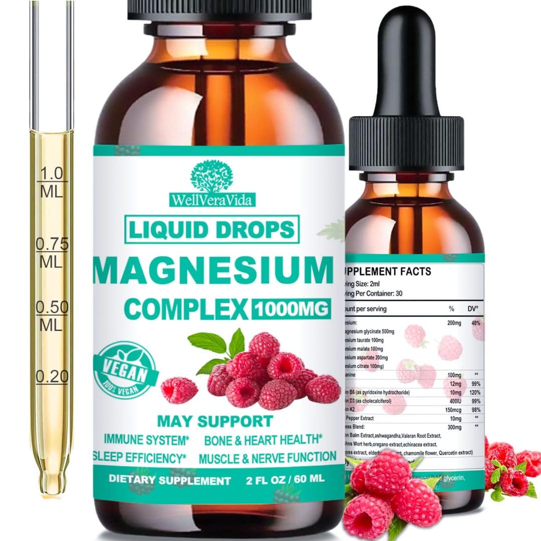 Cortisol Detox for Women & Men w. Super Calm 16-in-1 Magnesium, Theanine, Ashwagandha, St Johns Wort, Lemon Balm, Cortisol Wellness Liquid Drops for Balanced Cortisol, Harmone Balanced & Relaxation WellVeraVidaBuy Supplements Australia