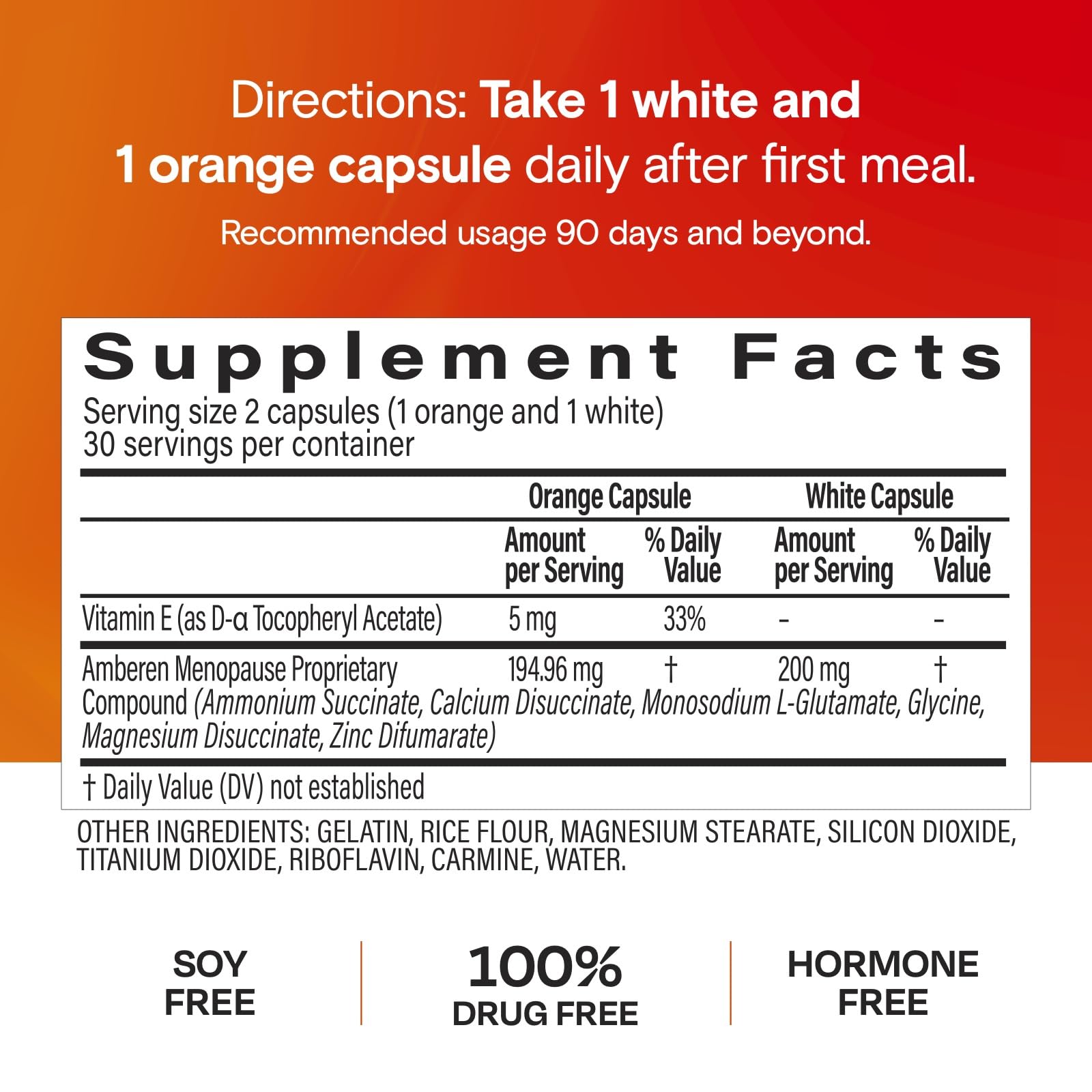Amberen Menopause Supplement for Women, 60 Capsules, Clinically Proven, Helps Support Hormone Balance, Helps Relieve 12 Menopause Symptoms: Hot Flashes, Night Sweats, Mood Swings and More AmberenBuy Supplements Australia