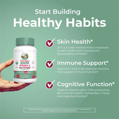 MaryRuth's Multivitamin Gummies for Women (Cherry & Raspberry) & Iron Liquid Supplement (Berry) | Clean Label Project Verified MARYRUTH'S